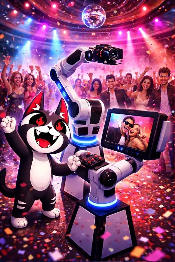 Гламбот на мероприятии, роботизированная камера