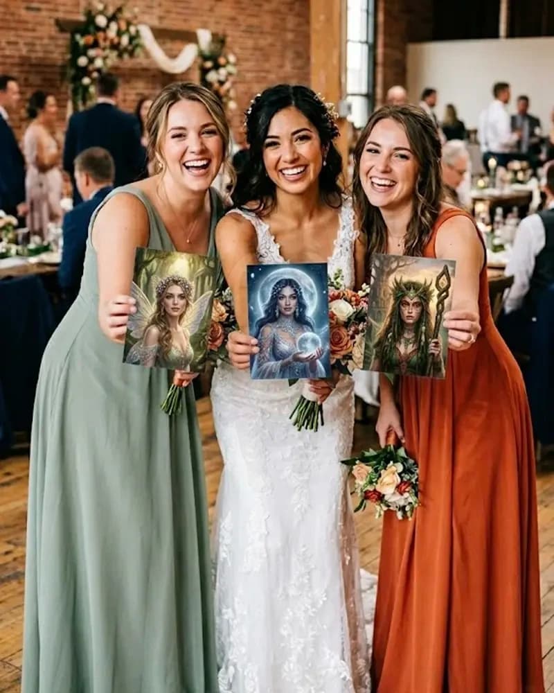 Нейрофотобудка на свадьбе - гости получают AI-портреты в образах