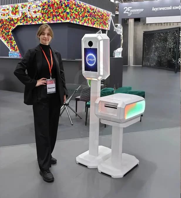 Фотостойка MixUp на выставочном стенде компании