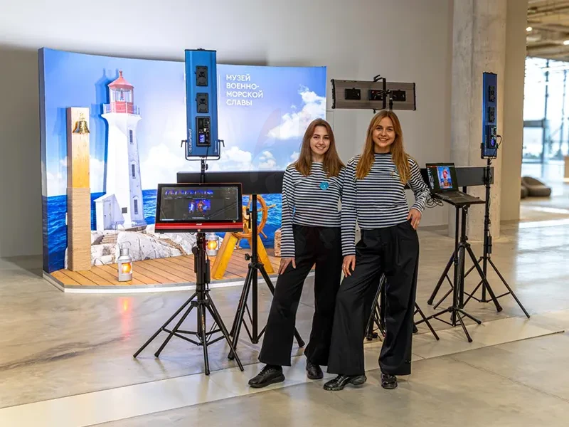 3D-фотозона в Музее Военно-морской Славы с тематическим фоном