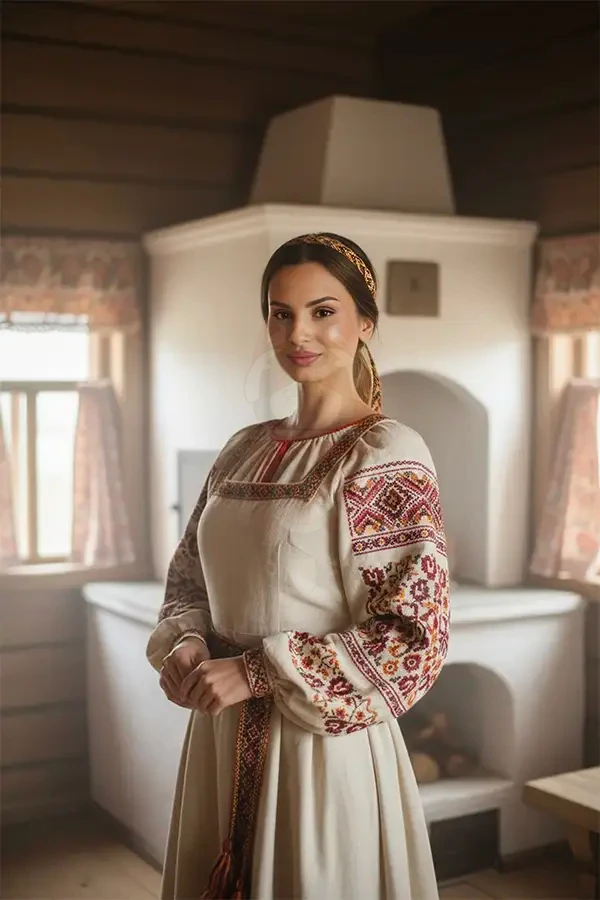 AI-обработка в стиле русской вышиванки - нейрофотобудка ВидеоШеф