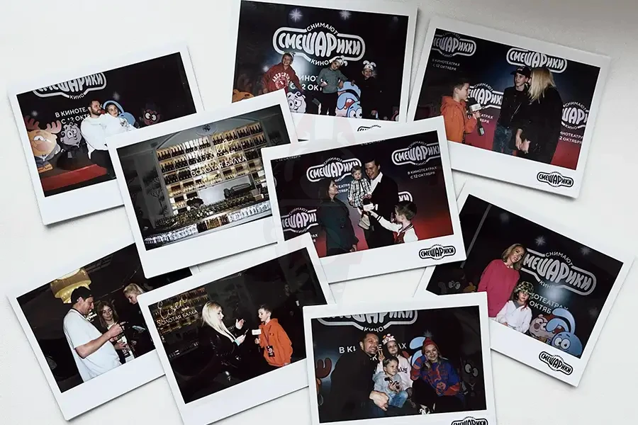 Брендированные полароид-карточки с логотипом компании