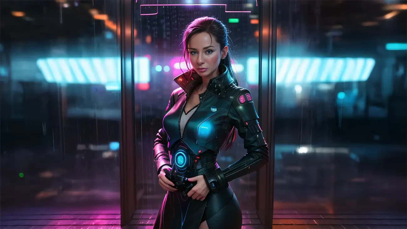 Результат нейросети: портрет в стиле киберпанк «Бегущий по лезвию» на Суровом Питерском SMM