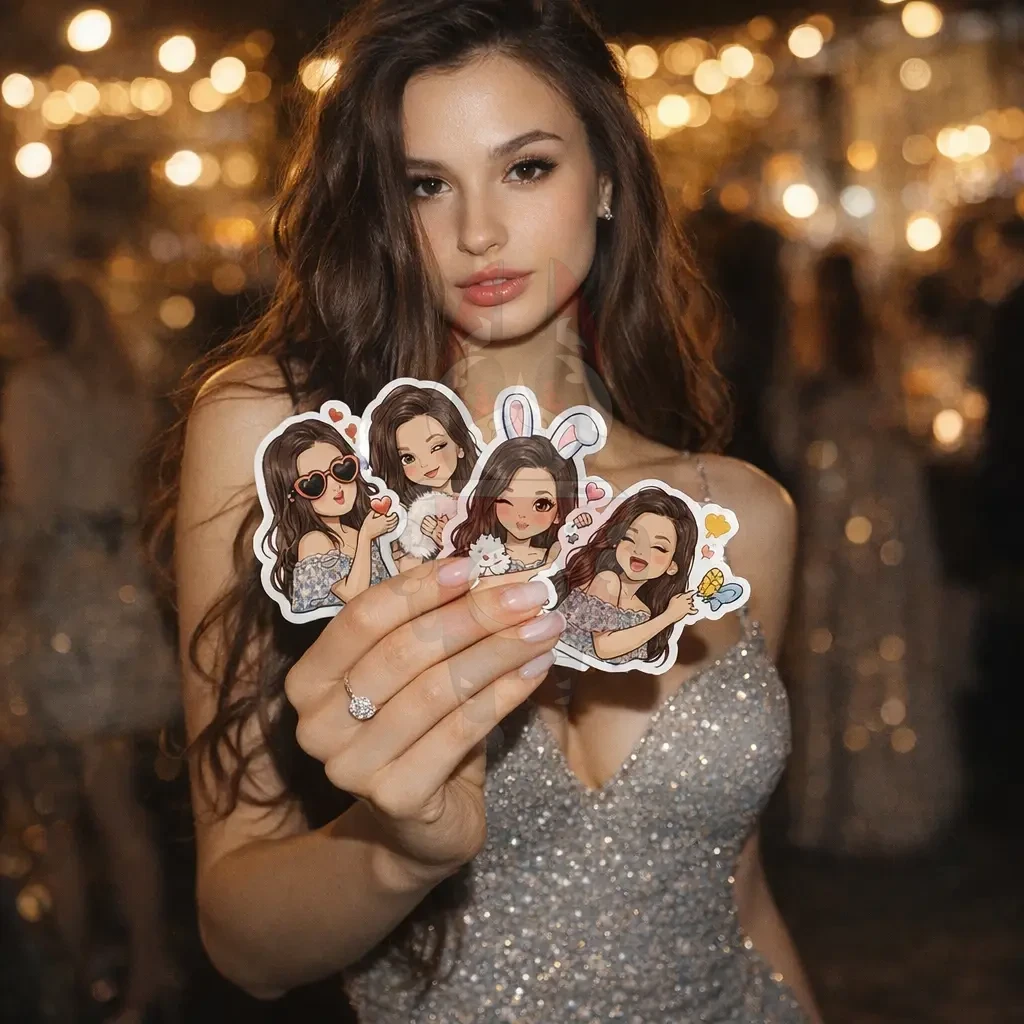 Печать персональных стикеров на мероприятии