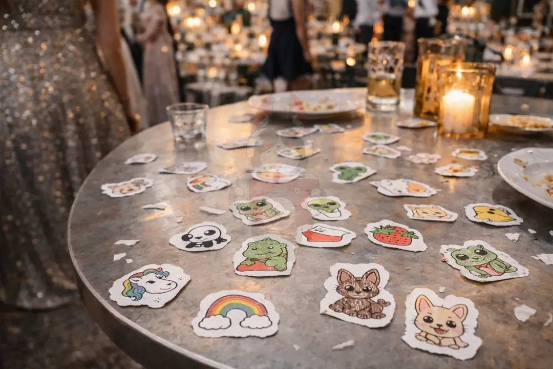 Невостребованные стикеры оставленные на столе